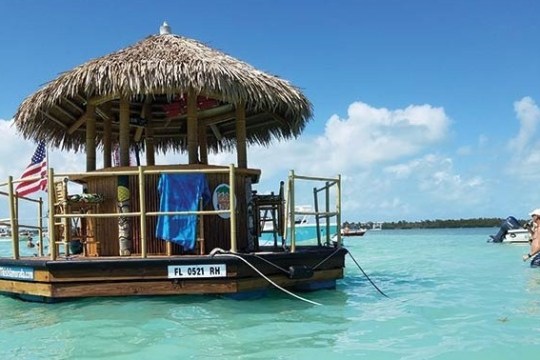 a small boat in a body of water